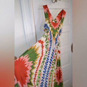 Incerti for Anthropologie Art-to-Wear Slip On Flowy Maxi Dress